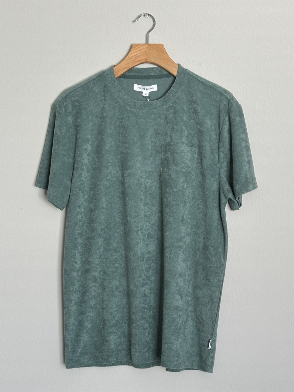 Towel Terry Green Short-Sleeve Pocket Tee
